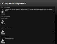 Tablet Screenshot of ohlucywhatdidyoudo.blogspot.com