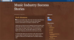 Desktop Screenshot of musicindustrysuccessstories.blogspot.com