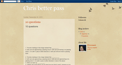 Desktop Screenshot of chrisbetterpass.blogspot.com