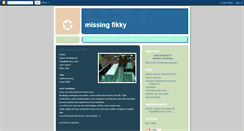 Desktop Screenshot of missingfikky.blogspot.com
