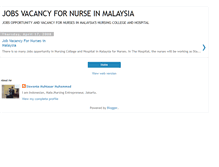 Tablet Screenshot of nurse2malaysia.blogspot.com