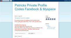 Desktop Screenshot of patrickscodez.blogspot.com