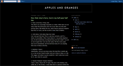Desktop Screenshot of justlikeapplesandoranges.blogspot.com