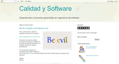 Desktop Screenshot of calidadysoftware.blogspot.com