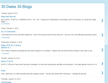 Tablet Screenshot of 30dates30blogs.blogspot.com