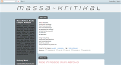 Desktop Screenshot of massa-kritikal.blogspot.com