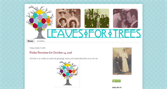 Desktop Screenshot of leavesfortrees.blogspot.com
