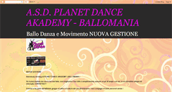 Desktop Screenshot of planetdancenews.blogspot.com