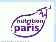 Tablet Screenshot of nutritioninparis.blogspot.com