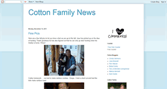 Desktop Screenshot of cottonfamilynews.blogspot.com