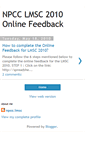 Mobile Screenshot of npcclmscfeedback.blogspot.com