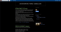 Desktop Screenshot of accesoriosparacaballos.blogspot.com