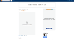 Desktop Screenshot of identitystudies.blogspot.com