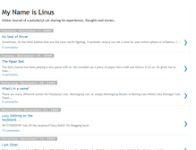 Tablet Screenshot of mynameislinus.blogspot.com