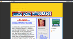 Desktop Screenshot of dicasparaconcursos.blogspot.com