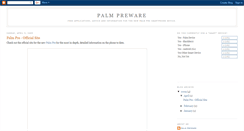 Desktop Screenshot of palmpreware.blogspot.com