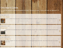 Tablet Screenshot of onemanscastle.blogspot.com
