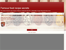 Tablet Screenshot of foodrecipesecrets.blogspot.com