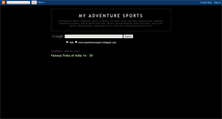 Desktop Screenshot of myadventuresports.blogspot.com