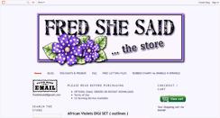 Desktop Screenshot of fred-she-said-store.blogspot.com