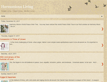 Tablet Screenshot of harmonious-living.blogspot.com