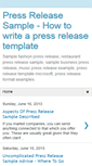 Mobile Screenshot of pressreleasesample.blogspot.com