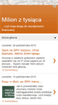 Mobile Screenshot of milionztysiaca.blogspot.com