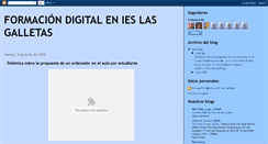 Desktop Screenshot of formaciondigitallasgalletas.blogspot.com
