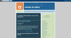 Desktop Screenshot of korean-air-watch.blogspot.com