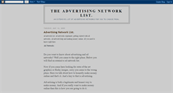 Desktop Screenshot of adnetworklist.blogspot.com