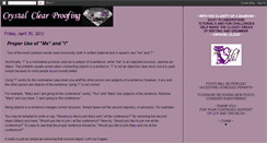 Desktop Screenshot of crystalclearproofing.blogspot.com