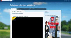 Desktop Screenshot of databaseinterviewquestions.blogspot.com