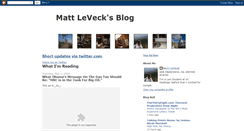 Desktop Screenshot of mleveck.blogspot.com