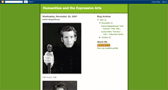 Desktop Screenshot of humanitiesandtheexpressivearts.blogspot.com