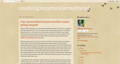 Desktop Screenshot of nothinginparticularmyfriend.blogspot.com