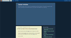 Desktop Screenshot of cancerarticles.blogspot.com