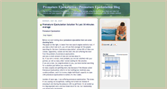 Desktop Screenshot of prematureejackulation.blogspot.com