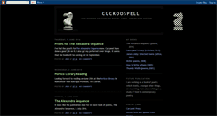 Desktop Screenshot of cuckoospell.blogspot.com