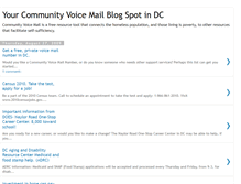 Tablet Screenshot of communityvoicemaildc.blogspot.com