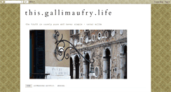 Desktop Screenshot of gallimaufrylife.blogspot.com