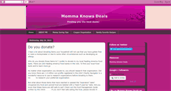 Desktop Screenshot of mommaknowsdeals.blogspot.com