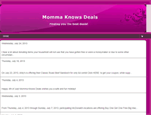 Tablet Screenshot of mommaknowsdeals.blogspot.com