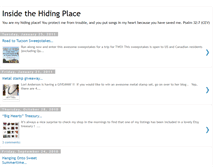 Tablet Screenshot of insidethehidingplace.blogspot.com