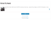 Tablet Screenshot of kristi-matt.blogspot.com