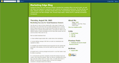 Desktop Screenshot of marketingedgeventures.blogspot.com