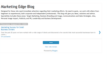 Tablet Screenshot of marketingedgeventures.blogspot.com