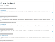 Tablet Screenshot of elartededormir.blogspot.com