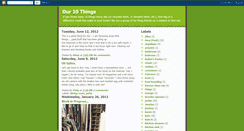 Desktop Screenshot of our10things.blogspot.com