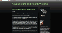 Desktop Screenshot of acupunctureandhealthvictoria.blogspot.com