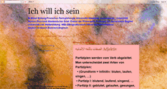 Desktop Screenshot of ichwillichsein.blogspot.com